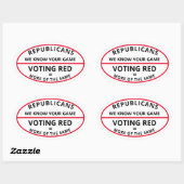 あなたのゲームを知っている共和党 楕円形シール (シート)