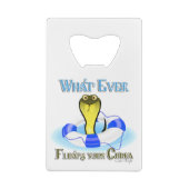 あなたのコブラが浮くもの クレジットカード栓抜き (裏面)