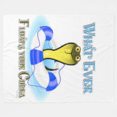 あなたのコブラが浮くもの フリースブランケット (正面(横))