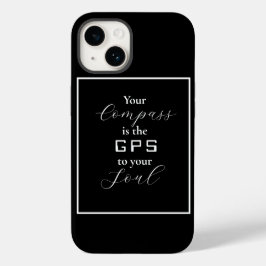 「あなたのコンパスはあなたの魂へのGPSである」フレーズ Case-Mate iPhone 14ケース