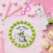 あなたのコーギー犬のパーティーとのハッピーバースデー ペーパープレート (パーティー)