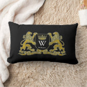 あなたのコート・オブ・アームズ・モノグラムとカラー枕 ランバークッション (ブランケット)