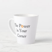 あなたのコーナーの力この仕事のモチベーションを行う カフェラテマグ (左アングル)