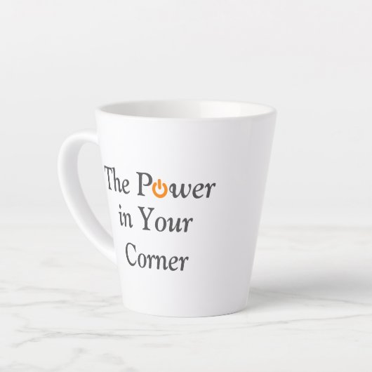 あなたのコーナーの力この仕事のモチベーションを行う カフェラテマグ (左アングル)