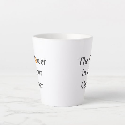 あなたのコーナーの力この仕事のモチベーションを行う カフェラテマグ (正面)