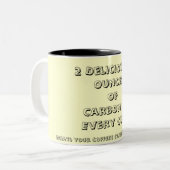 あなたのコーヒーのカーボン足跡は何ですか。 ツートーンマグカップ (正面左)
