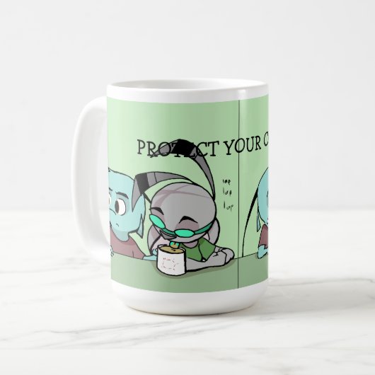 あなたのコーヒーを保護して下さい コーヒーマグカップ (正面左)