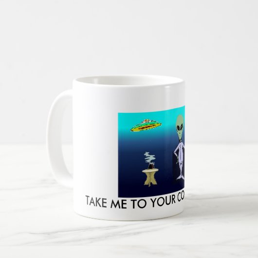 あなたのコーヒーメーカーに私を連れて行って下さい コーヒーマグカップ (正面左)