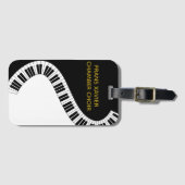 あなたのコーラス名ピアノ音楽ラゲージタグ ラゲッジタグ (正面横)