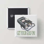 あなたのゴルフを得て下さい 缶バッジ (正面&裏面)