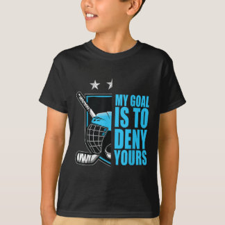 あなたのゴールを否定するのが私のゴール おもしろ レトロ アイスホッケー ヴィンテージ Tシャツ