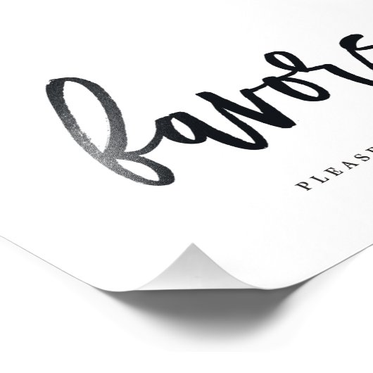 あなたのサイズを選択するデザインを引き寄せる – ブラシ付き書道 フォトプリント (角)