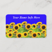 あなたのサンフラワービジネスカードウクライナ国旗の色 名刺 (正面)