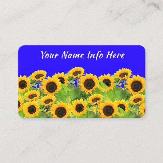 あなたのサンフラワービジネスカードウクライナ国旗の色 名刺 (正面)