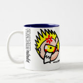 あなたのサービスで気違いそして熱狂する! ツートーンマグカップ (左)
