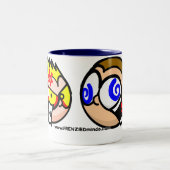 あなたのサービスで気違いそして熱狂する! ツートーンマグカップ (中央)