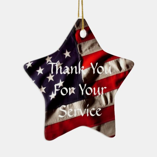 あなたのサービスをありがとう-神は私達の軍隊を賛美します セラミックオーナメント (右)
