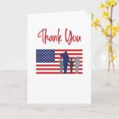 あなたのサービス愛国心が強い退役軍人をありがとう カード (黄色い花)