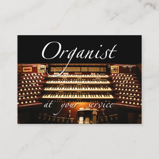 あなたのサービス業カード#4のオルガン奏者 名刺 (正面)