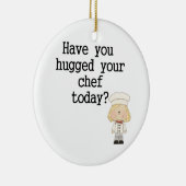 あなたのシェフはあります(メス)抱き締められる セラミックオーナメント (右)