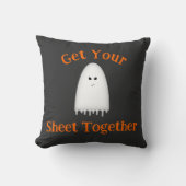 あなたのシートを一緒に取得ハロウィーン幽霊 クッション (正面)