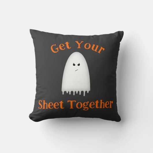 あなたのシートを一緒に取得ハロウィーン幽霊 クッション (正面)