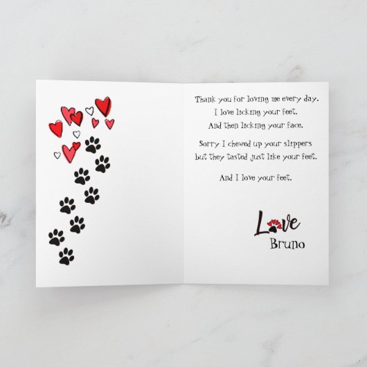 あなたのジャーマン・シェパードからの幸せな母の日カード カード (内部)