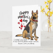 あなたのジャーマン・シェパードからの幸せな母の日カード カード (黄色い花)