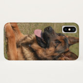 あなたのジャーマン・シェパード犬のあなた自身の写真を挿入して下さい Case-Mate iPhoneケース (裏面(横))