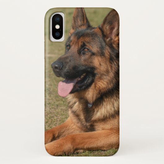 あなたのジャーマン・シェパード犬のあなた自身の写真を挿入して下さい Case-Mate iPhoneケース (裏面)