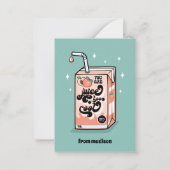 あなたのジュースも教室クールのバレンタインデー ノートカード (正面)