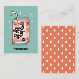 あなたのジュースも教室クールのバレンタインデー ノートカード