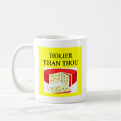 あなたのスイスチーズの冗談より神聖 コーヒーマグカップ (左)