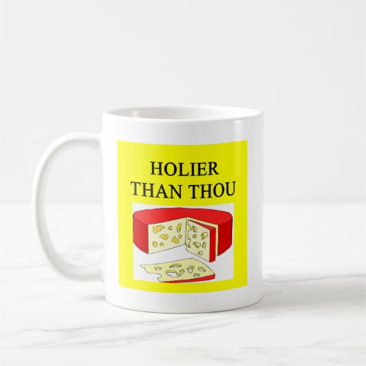 あなたのスイスチーズの冗談より神聖 コーヒーマグカップ (左)
