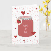 あなたのスイートハート バレンタイン ストロベリージャム カード (黄色い花)