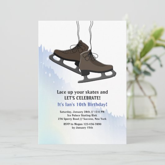 あなたのスケートの招待状をひもで締めて下さい 招待状 (スタンド正面)