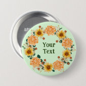 あなたのスタイルをフローラリースラペルアクセントで高める 缶バッジ (正面&裏面)