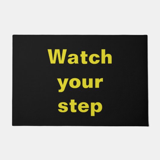 あなたのステップを見て下さい ドアマット (正面)