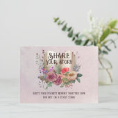 あなたのストーリーをシェアする誕生日パーティーアクティビティカード エンクロージャーカード (スタンド正面)