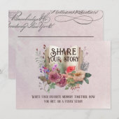 あなたのストーリーをシェアする誕生日パーティーアクティビティカード エンクロージャーカード (正面/裏面)