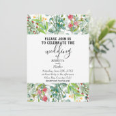 あなたのスペックのためのシンプルな白いユーカリの招待状 招待状 (スタンド正面)