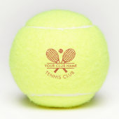 あなたのスポーツクラブ名テニスチーム選手のカスタム テニスボール (正面)