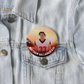 あなたのスポーツ写真 |チームパーソナライズされたの写真ボタン 缶バッジ (インサイチュ)