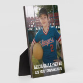 あなたのスポーツ写真 |プラッパーソナライズされたク フォトプラーク (側面)