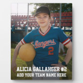 あなたのスポーツ写真 |プラッパーソナライズされたク フォトプラーク (正面)