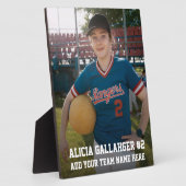 あなたのスポーツ写真 |プラッパーソナライズされたク フォトプラーク (側面)