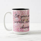 あなたのスマイルが世界を変える勇気付けられる ツートーンマグカップ (左)