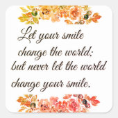 あなたのスマイルが世界を変える スクエアシール (正面)