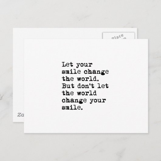 あなたのスマイルが世界を変える ポストカード (正面/裏面)