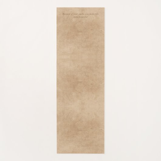 あなたのスマイルのおかげで人生がもっと美しくなる ヨガマット (正面)